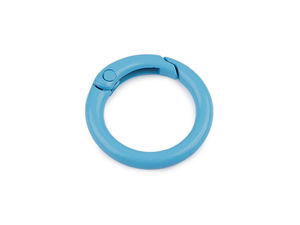 Premium Solid Metal Round Carabiner - 18mm Lacquered O-Ring Snap Hook for Keys, Handbags, and Accessories