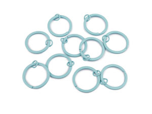 Premium Flat Lacquered Key Ring with Connecting Eyelet (30mm) - Multi-Color Pendant Connector