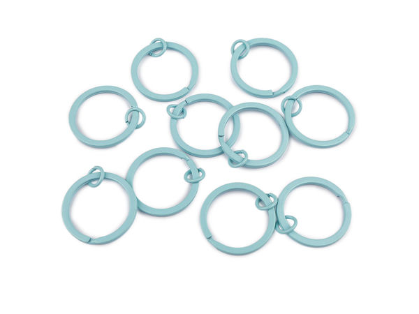 Premium Flat Lacquered Key Ring with Connecting Eyelet (30mm) - Multi-Color Pendant Connector