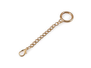 Premium Round Carabiner with Chain and Mini Clasp, Ø20mm – Versatile Keychain & Handbag Hardware Accessory
