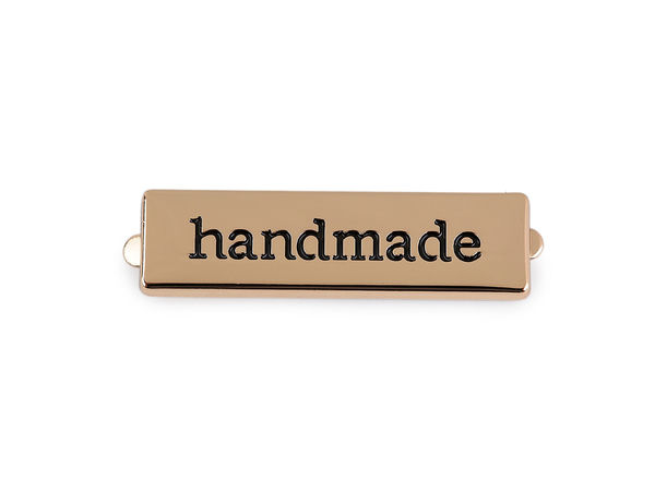 Premium 'Handmade' Metal Labels for Bags, Purses, and Haberdashery Crafts