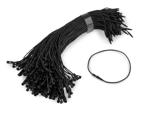 Premium Waxed Cord Hang Tag Fasteners with Safety Snap Locks - Professional Jewelry and Goods Labeling Strings
