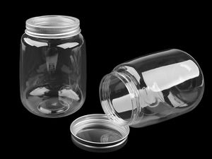 Premium Clear Round Plastic Storage Jar with Transparent Screw Lid (Ø8cm & Ø9cm) – Craft, Haberdashery & Organization Container