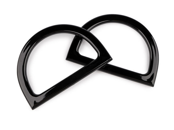 Premium Plastic Bag Handles (12 x 8.5 cm) for Handbag & Purse Making - DIY Craft Haberdashery Supplies