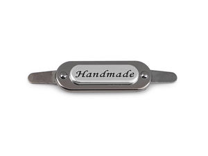 Metal "Handmade" Engraved Labels - Premium Craft Tags for Handbag and Purse Making