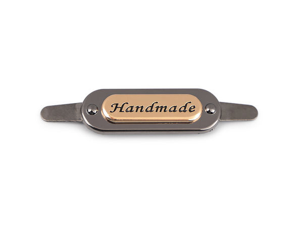 Metal "Handmade" Engraved Labels - Premium Craft Tags for Handbag and Purse Making