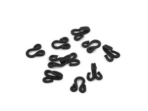 Premium Black Coated Hook and Eye Fasteners - 10mm, 13mm, and 17mm Sizes