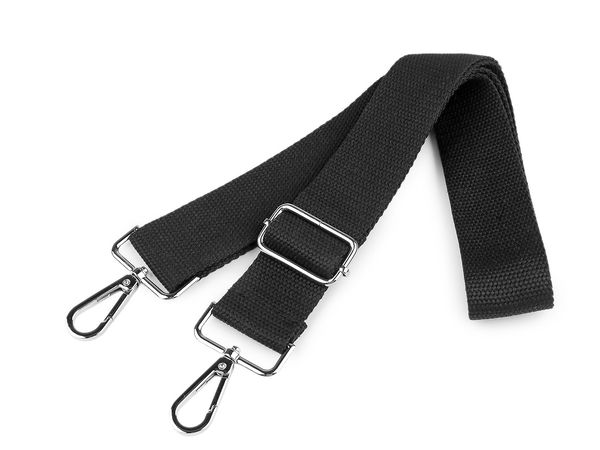Premium Webbing Bag Strap with Metal Carabiners (3.8cm Wide) - Adjustable Replacement Strap for Handbags & Purses