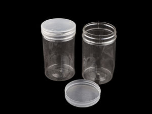 Clear Plastic Storage Tube with Screw Cap, Ø5.6 cm (Value Grade)