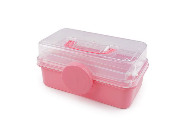 Premium Multi-Compartment Plastic Sewing Box and Craft Organizer Cassette