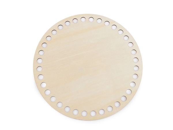 Round Wooden Crochet Basket Base - Ø20cm Natural Wood Bottom for Purse & Bag Making