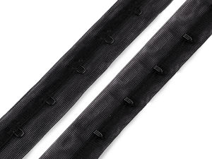 Premium Hook and Eye Fastener Tape for Bodysuits and Lingerie, 25mm Width