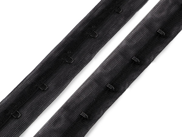 Premium Hook and Eye Fastener Tape for Bodysuits and Lingerie, 25mm Width