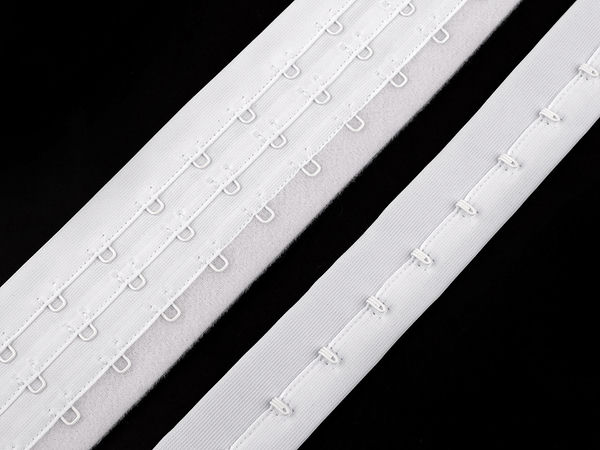 Premium 3-Row Hook and Eye Fastening Tape (50mm) – Continuous Lingerie & Corset Extension by the Yard