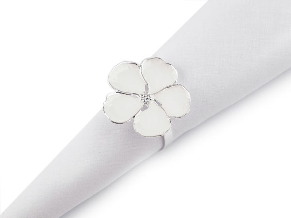 Elegant Flower Metal Napkin Rings - Premium Floral Table Decoration for Dining & Events
