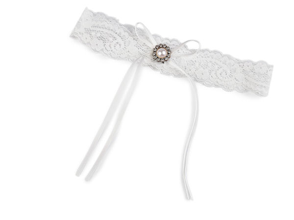 Elegant Lace Wedding Garter - Premium Bridal Stretch Lace Keepsake (Off-White)