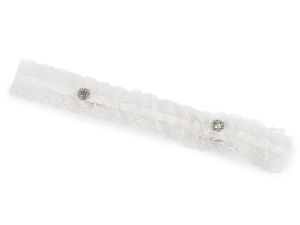 Elegant Off-White Lace Wedding Garter - Vintage Floral Bridal Garter with Comfort Stretch