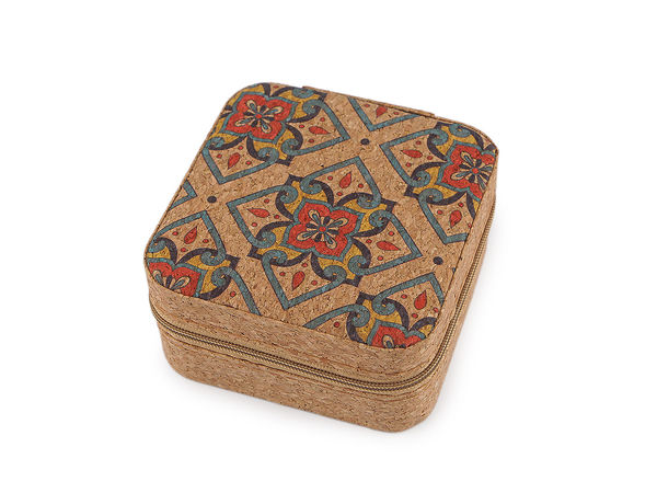 Compact Travel Sewing Kit in Sustainable Eco-Friendly Cork Case - Essential Mending & Craft Repair Set