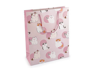 Cat Print Gift Bag - 26 x 32 cm
