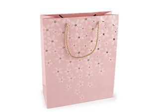 Elegant Floral Gift Bag 26 x 32 cm - Decorative Present & Favor Sachet Bag