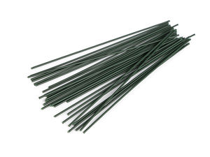 Green Floristic Plastic Stems - 20 cm Artificial Flower Wire Support for Crafts & Floral Arrangements