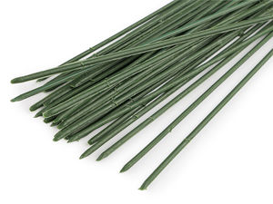 Green Floristic Plastic Stem Wires - 21 cm Artificial Floral Craft Wire
