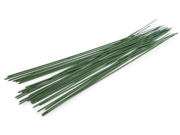 Premium Green Floristic Plastic Wire Stems for Floral Crafts & Decoration - 30 cm