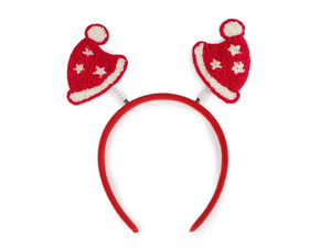 Festive Holiday Hair Headband with Bouncing Spring Decorations – Snowflake, Hat & Gingerbread Designs for Christmas & Parties