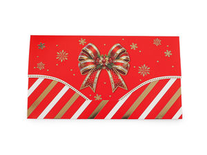 Premium Christmas Paper Envelopes with Metallic Accents - 9 x 16 cm