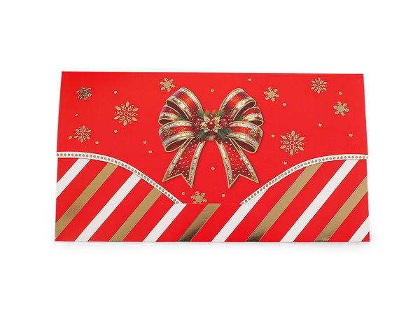 Premium Christmas Paper Envelopes with Metallic Accents - 9 x 16 cm