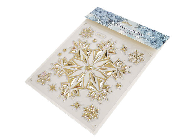 3D Snowflake Christmas Window Stickers - Decorative Glass Decals for Festive Crafting & Holiday Decor