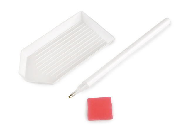 Ergonomic Diamond Painting Pen Applicator Tool for DIY Diamond Art & Crafts - White