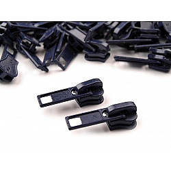 Slider for Plastic Zippers 5 mm, Navy blue