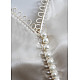 Sew-on Faux Pearl Bead / Button Ø8 mm, White pearls