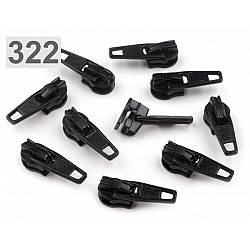 Slider for Nylon Zippers 3 mm, Black