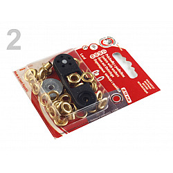 Eyelets with Washers Ø5.5 mm Non-rust, Golden