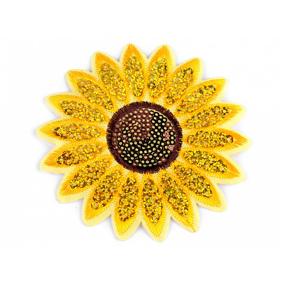 Iron-on Patch Sunflower with Sequins