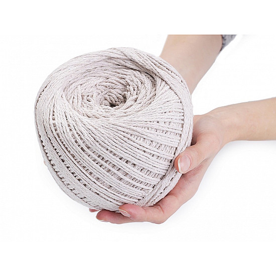 Cotton Cord / Yarn Macramé 600 g - ecru light, 1 Buc.