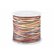 Cotton Cord / String Ø1 mm rainbow - darkbeige, 1 Buc.