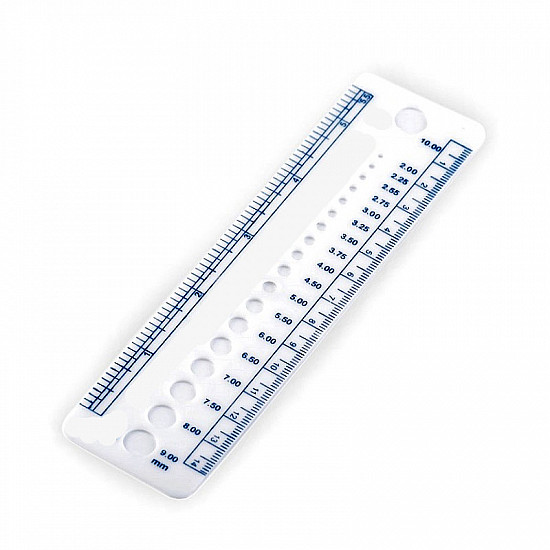 Knitting Needle Sizer Gauge Ruler