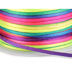 Polyester Rattail Satin Cord Rainbow Ø2mm - Rainbow