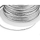 Flat Hollow Cord with Lurex width 2 mm (roll 30 m) - silver