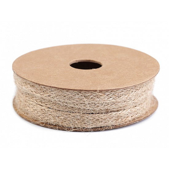 Jute Ribbon width 8 mm (roll 4 m) - natural burlap