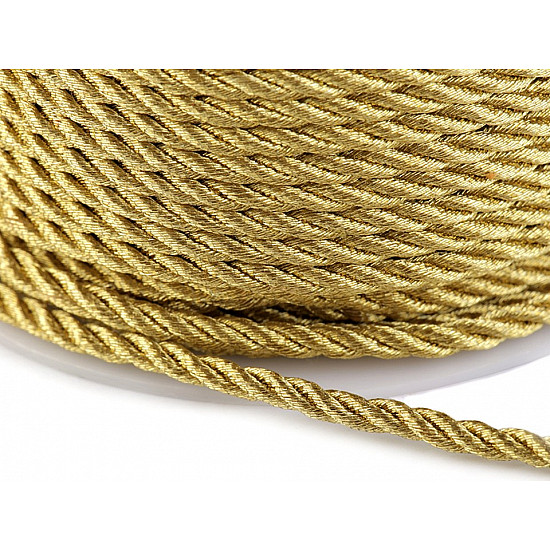 Twisted Cord with Lurex Ø2.5 mm (roll 20 m) - gold