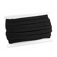 Flat Cotton Cord width 12-15 mm (card 10 m) - black