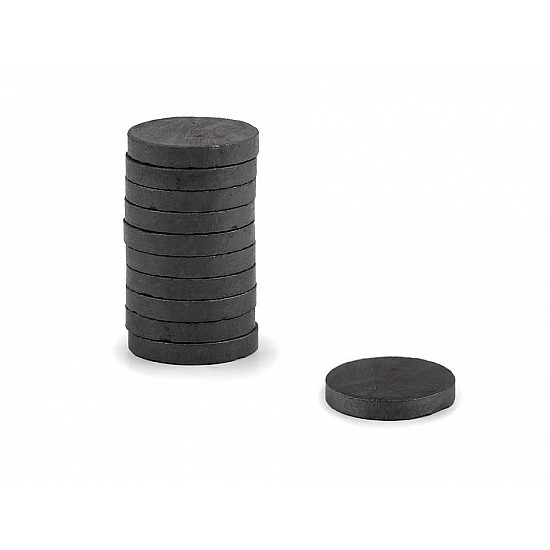 Magnet rotund, Ø18 mm (pachet 20 buc.) - antracit