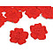 Iron on Patch Embroidered Flower, red