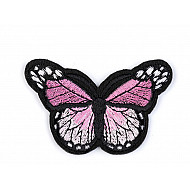 Iron-on Patch Butterfly, pink