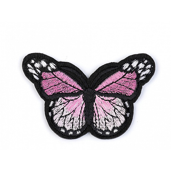 Iron-on Patch Butterfly, pink