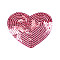 Iron on Patch Heart with sequins, rosebloom